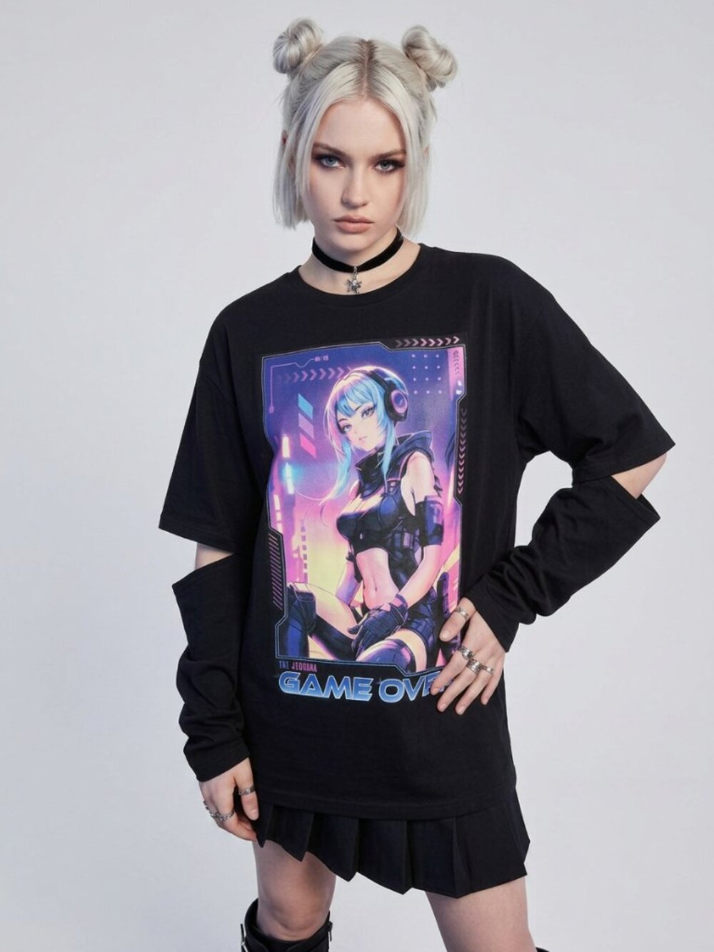CLUB EXX Dolls Kill anime cybergirl long sleeve gamer graphic tee
